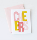 Modern Cheers card | celebration greeting card