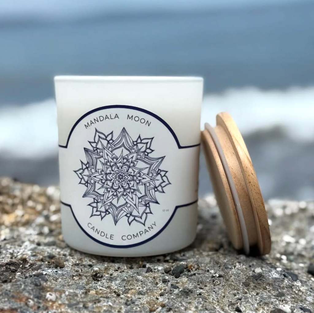 Mandala Moon Candles 10oz Glass Vessels