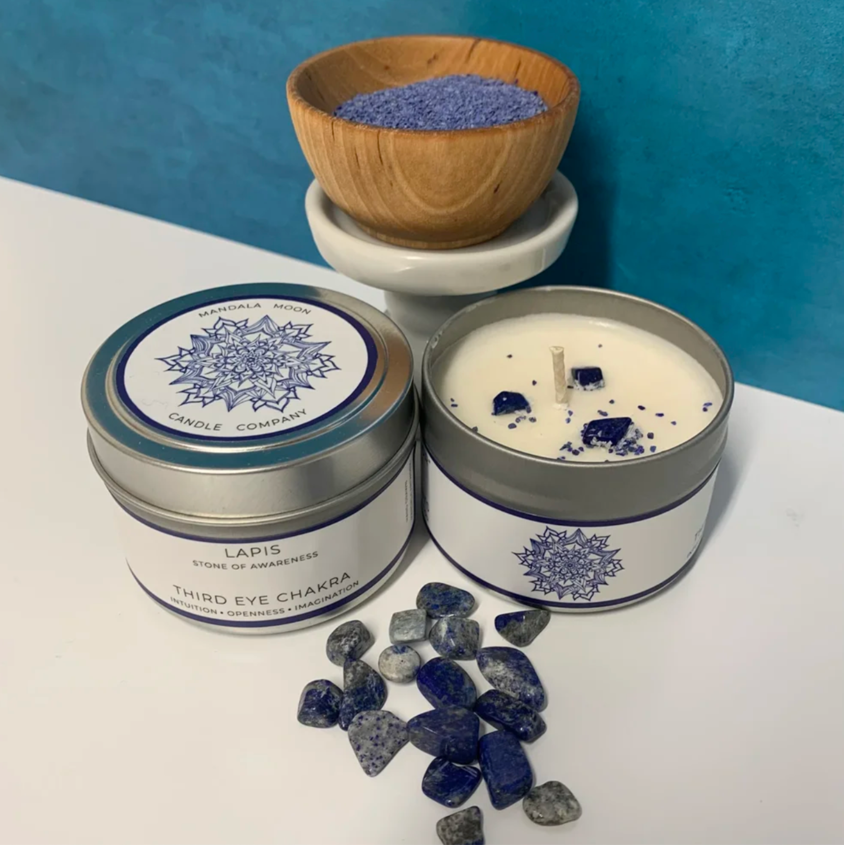 Mandala Moon Candles 4oz Travel Tin