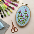 Bees Among Clover - Intermediate Hand Embroidery Kit by MCreativeJ