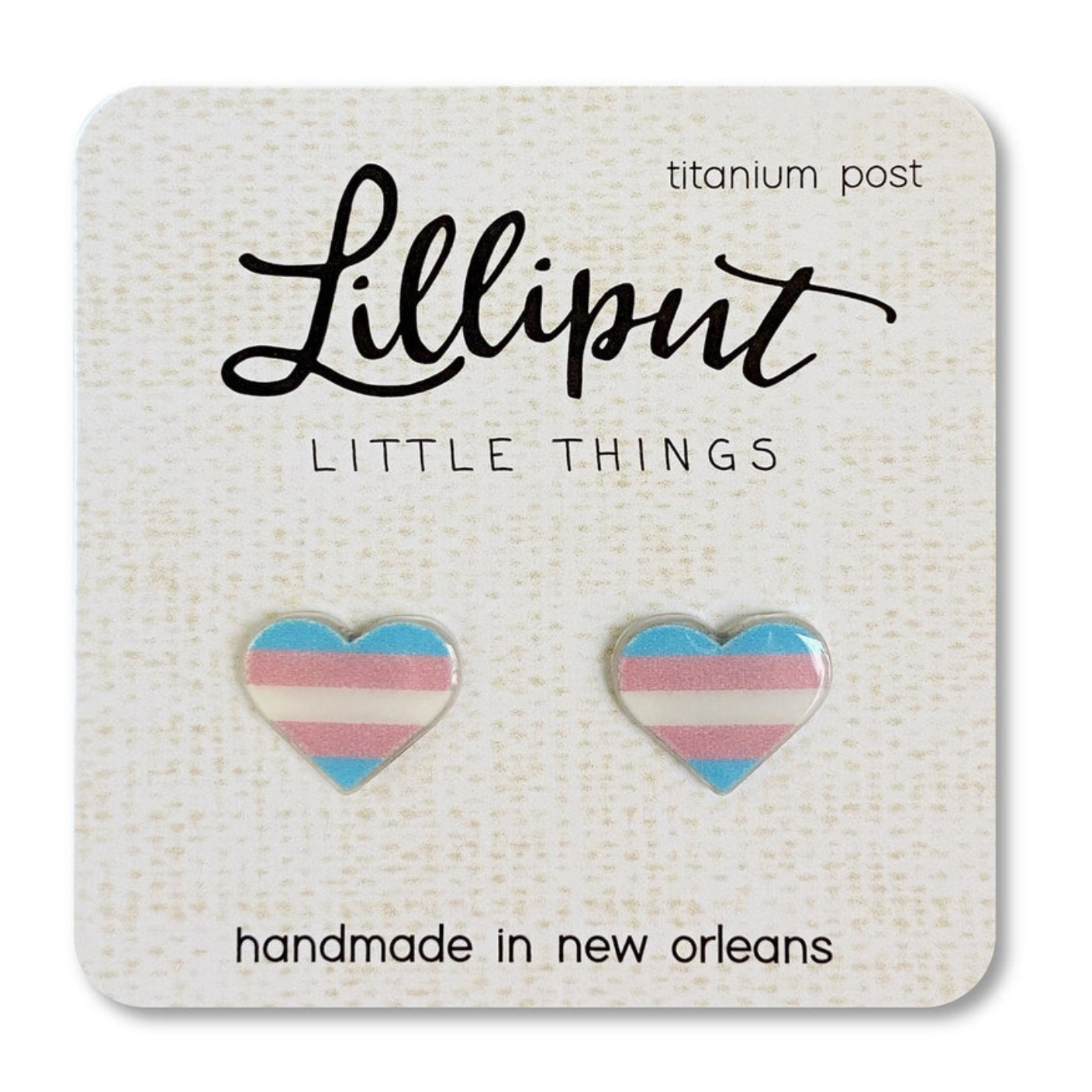 Trans Pride Heart Earrings