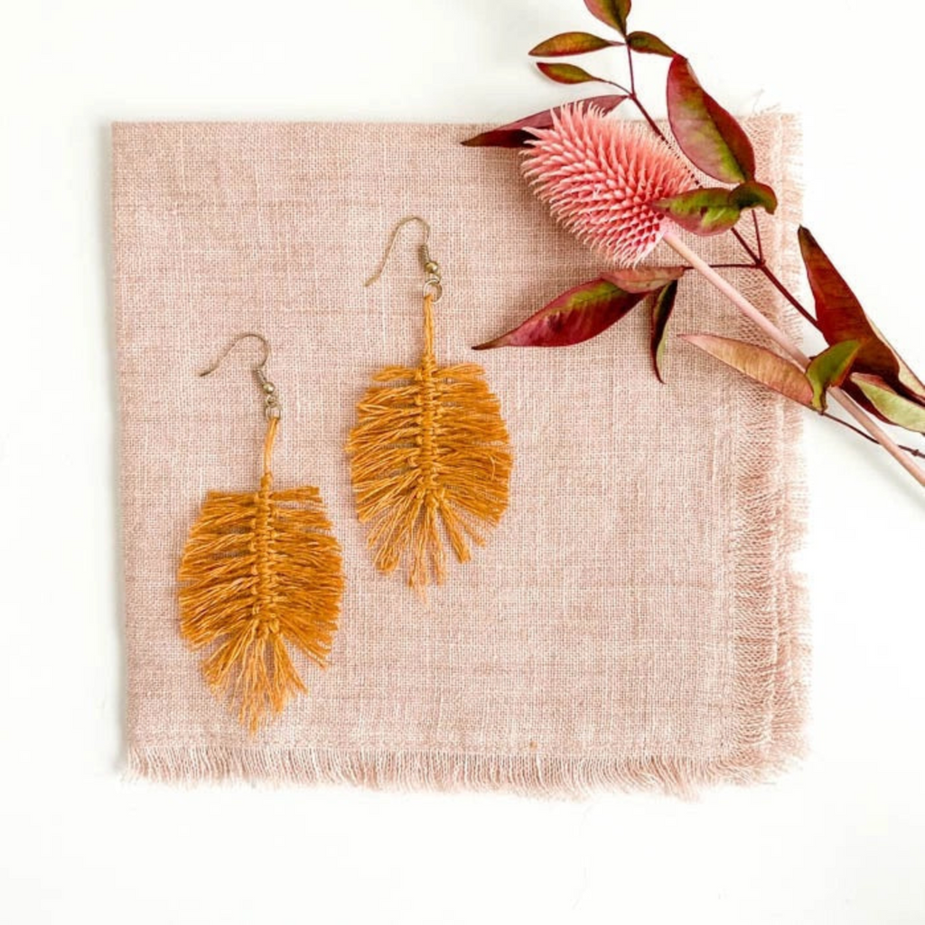 Macrame Feather Earrings Kit