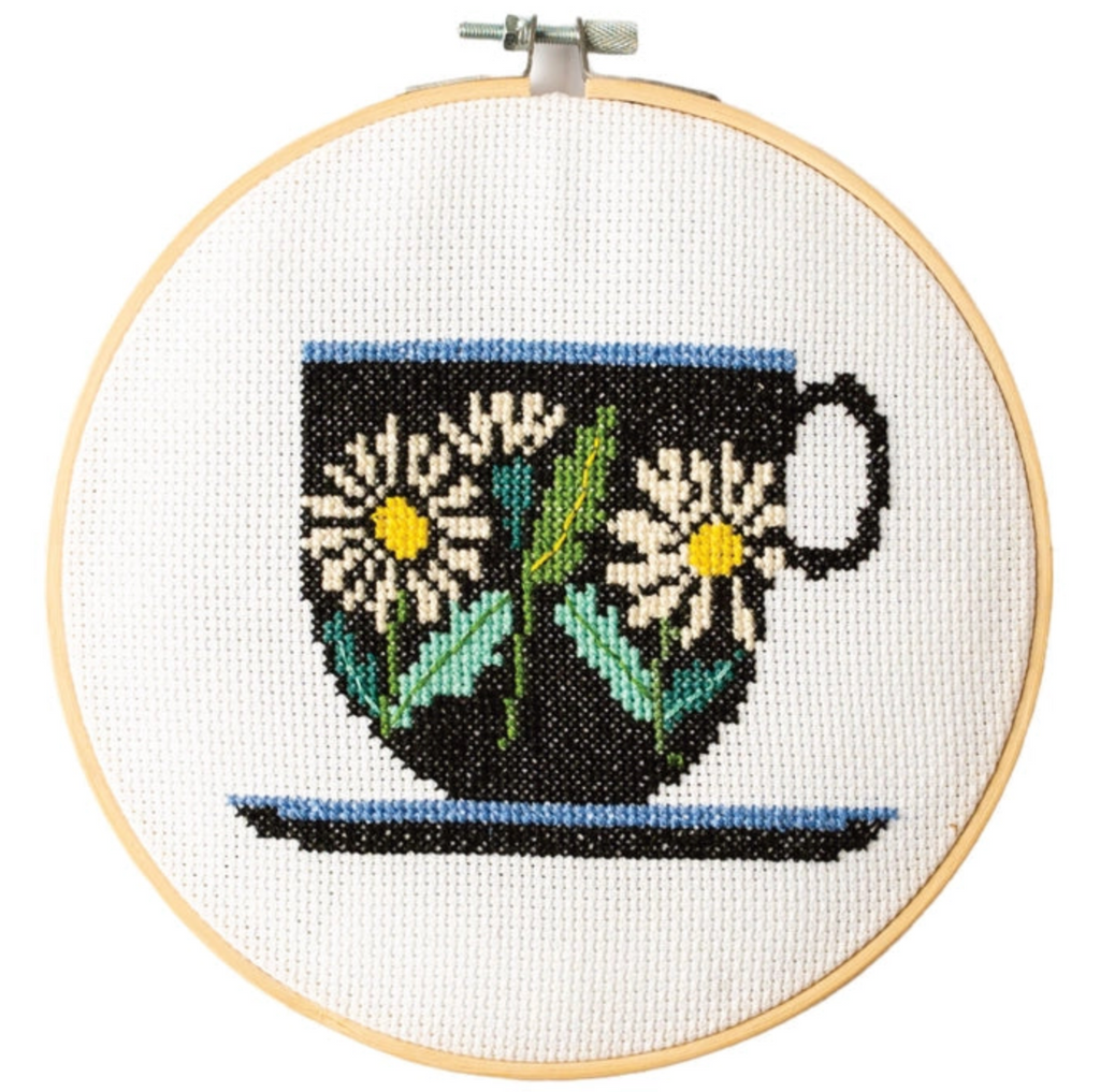 Cotton Clara Teacup Brie Harrison Cross Stitch Kit