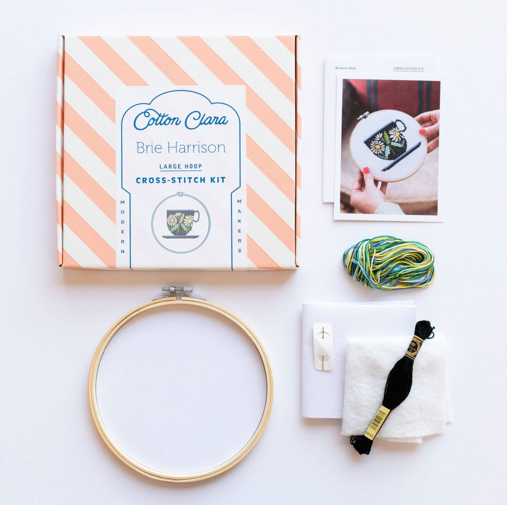 Cotton Clara Teacup Brie Harrison Cross Stitch Kit