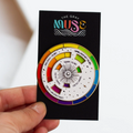 The Original Color Wheel© Interactive Spinner Enamel Pin (White/Gold)