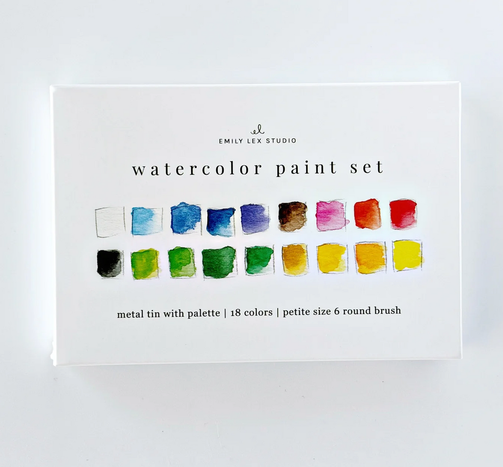 Watercolor Paint Set - 18 colors with Brush