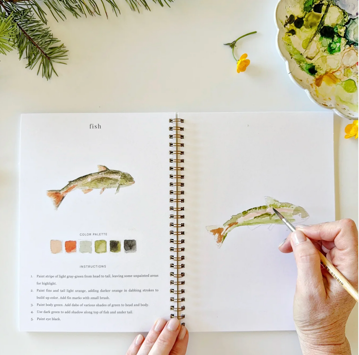 Camping Watercolor Workbook