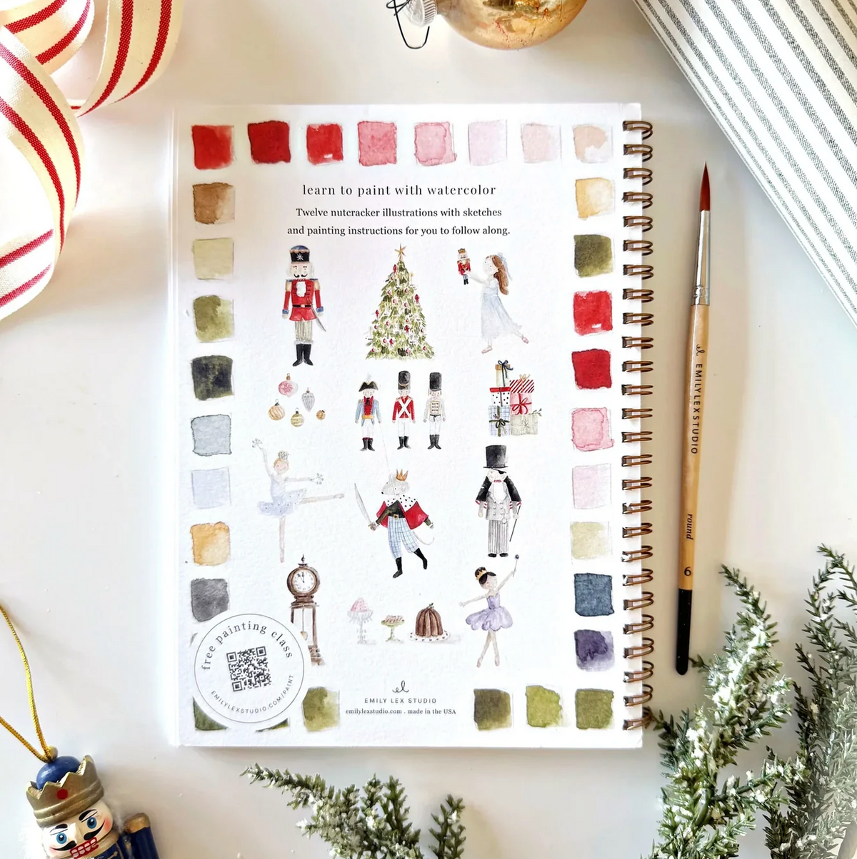 Nutcracker Watercolor Workbook