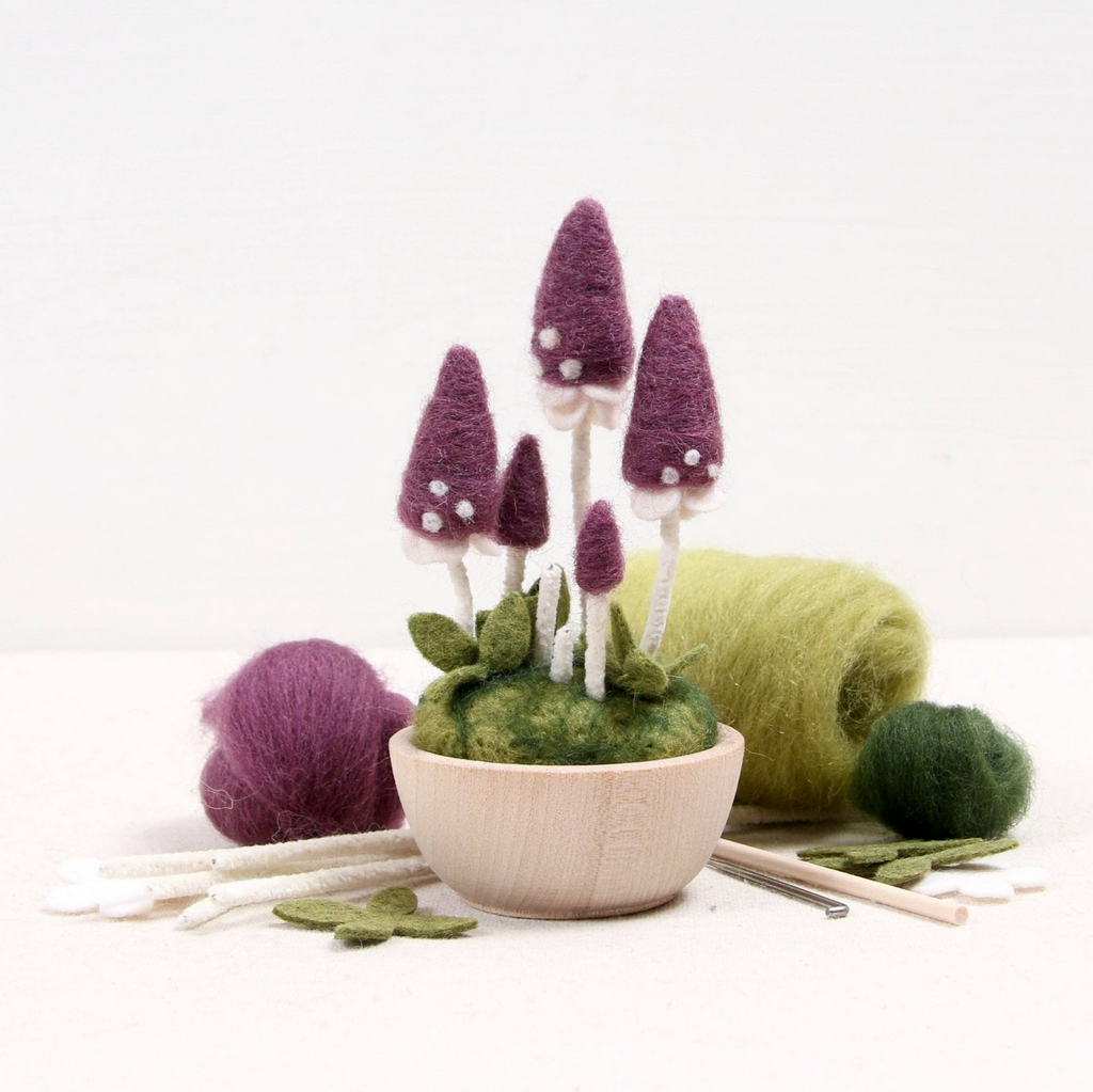 Mushroom Needle Felting Kit