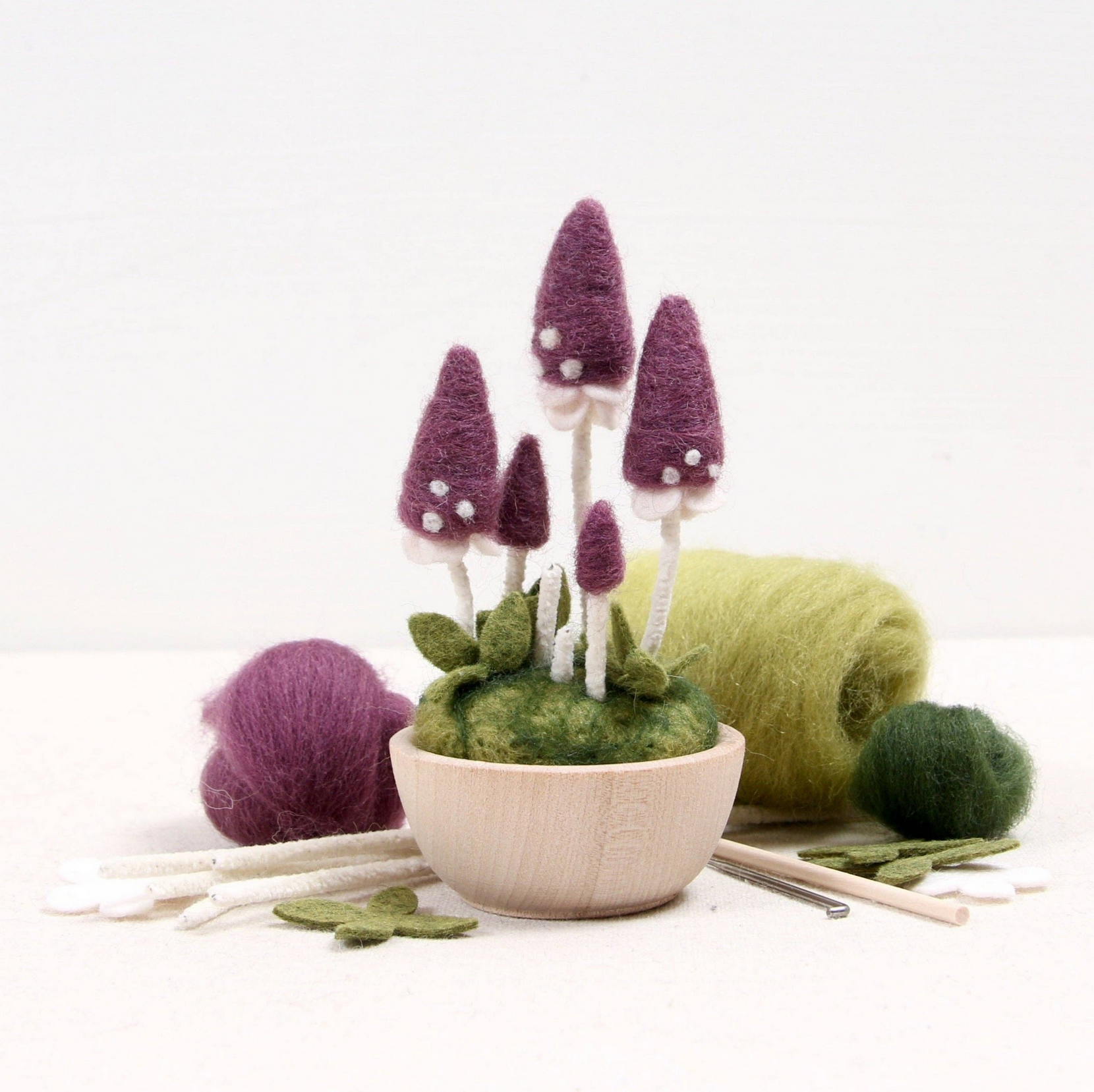 Mushroom Needle Felting Kit