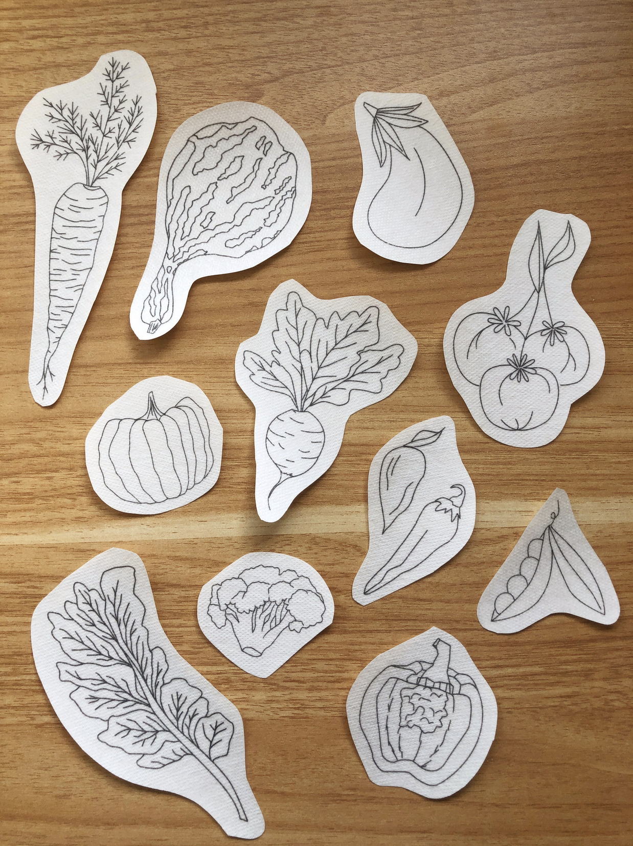 Peel Stick & Stitch Hand Embroidery Patterns by M Creative J