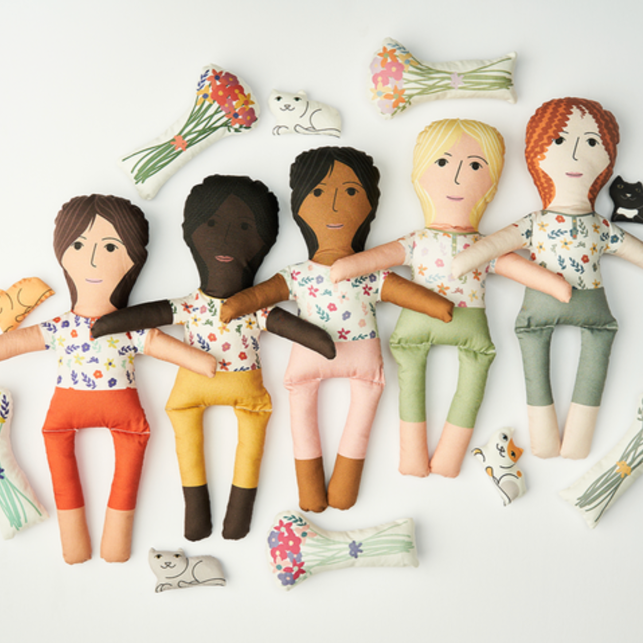 Modern Cut and Sew Doll Kits