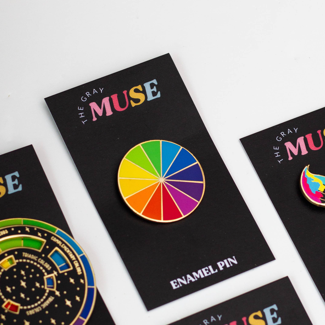Rainbow Color Wheel Enamel Pin, Artist Gift, Unique Gift