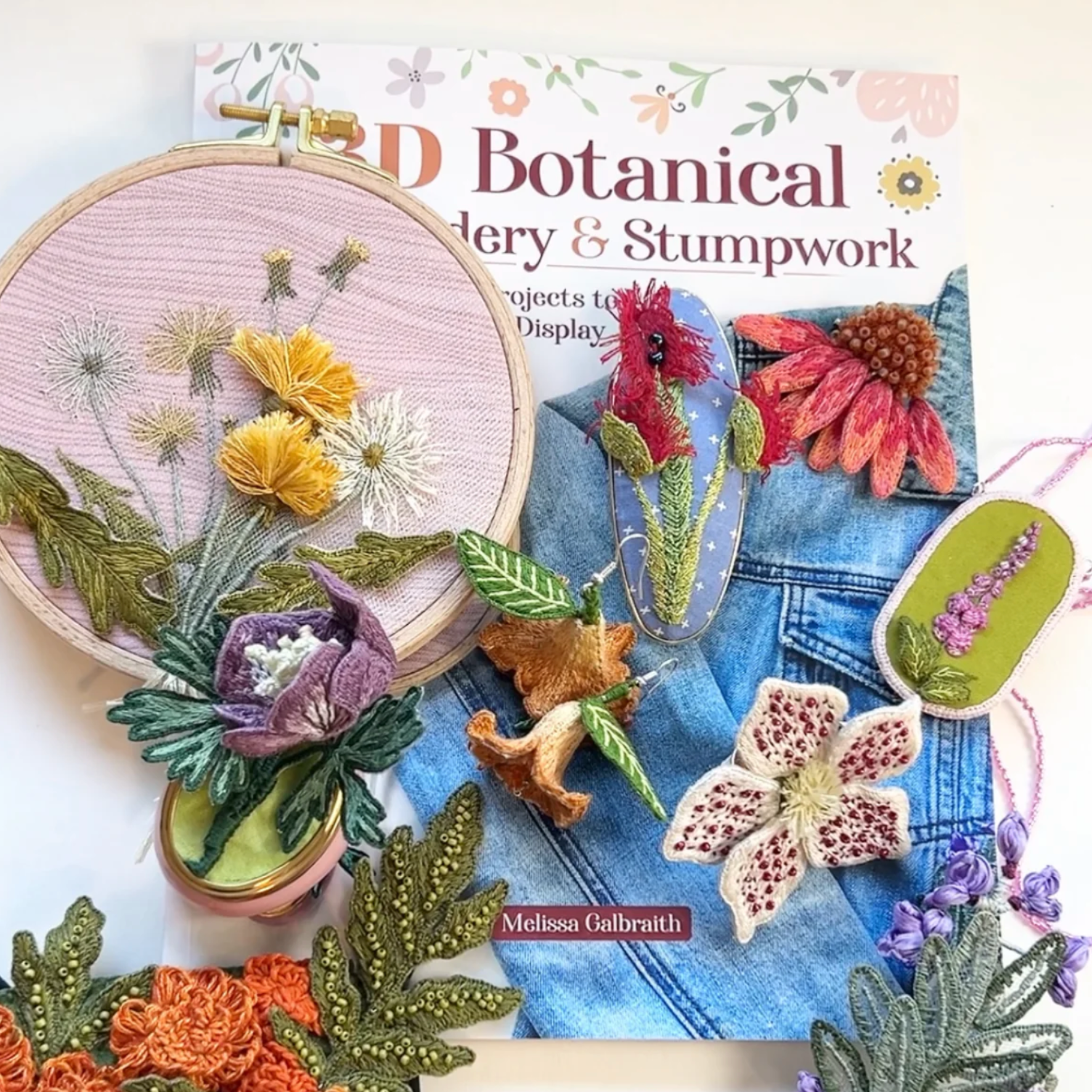 3D Botanical Embroidery & Stumpwork