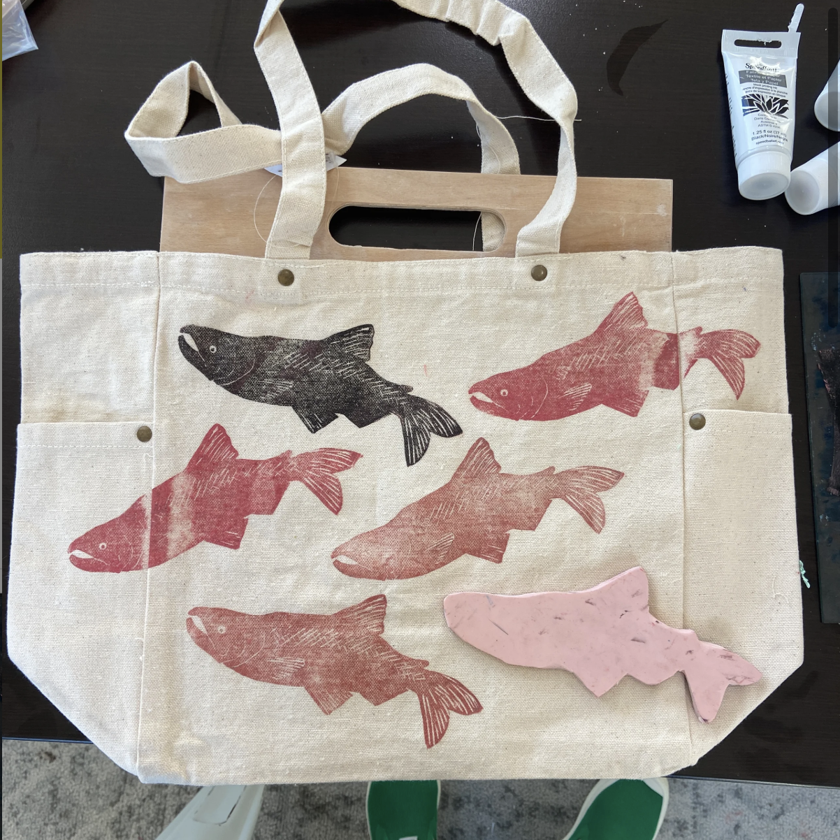 Block Printing Tote Bags March 28th 4-6pm
