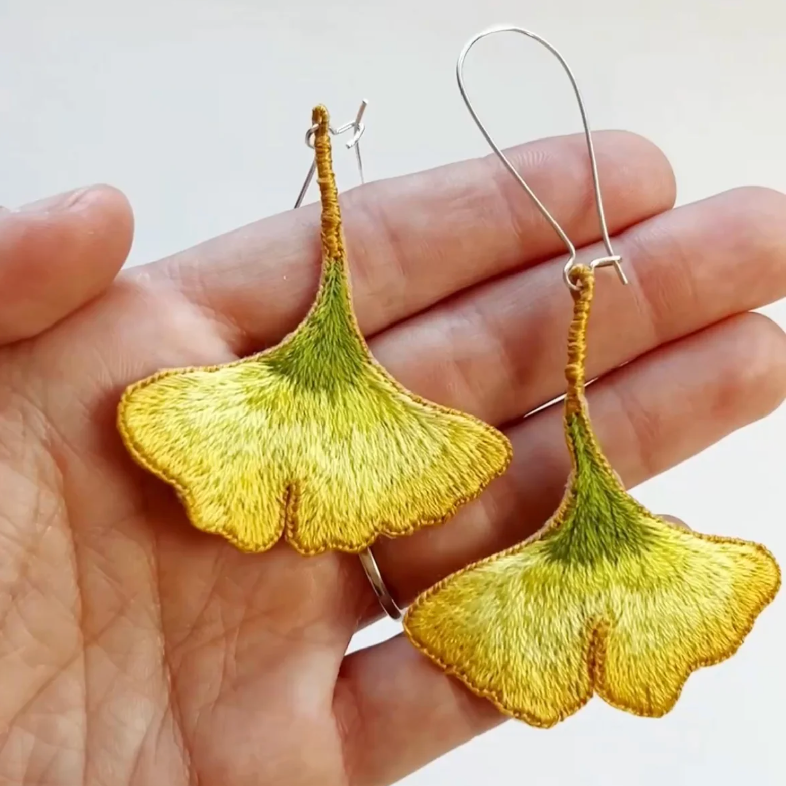 Botanical Thread Painted Earrings May 23rd 1-4pm
