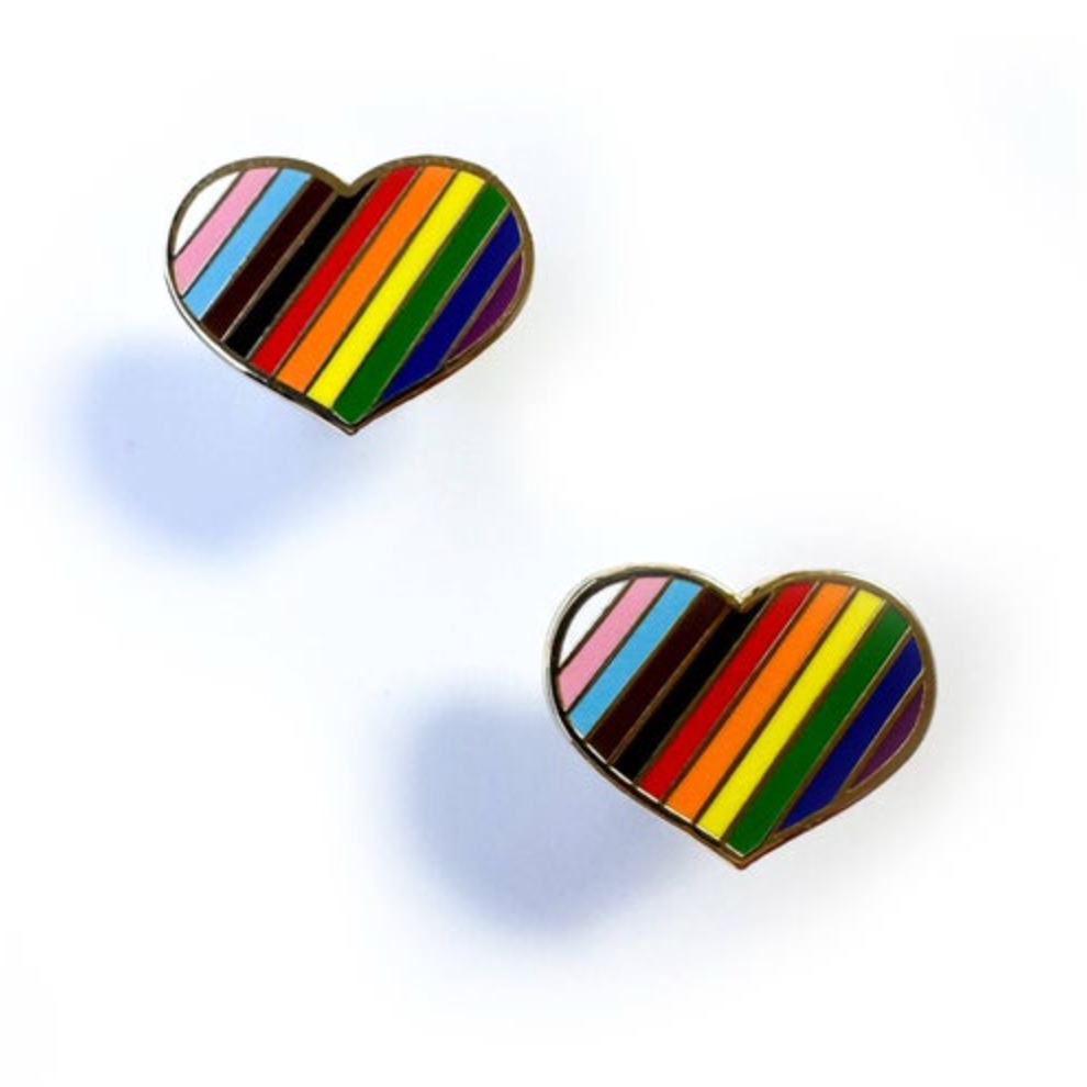 Inclusive Pride Rainbow Heart Earrings
