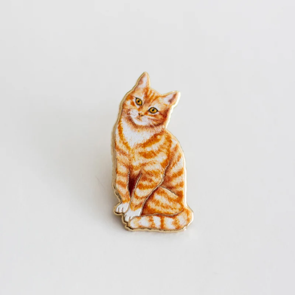 Orange Cat v2 Enamel Pin