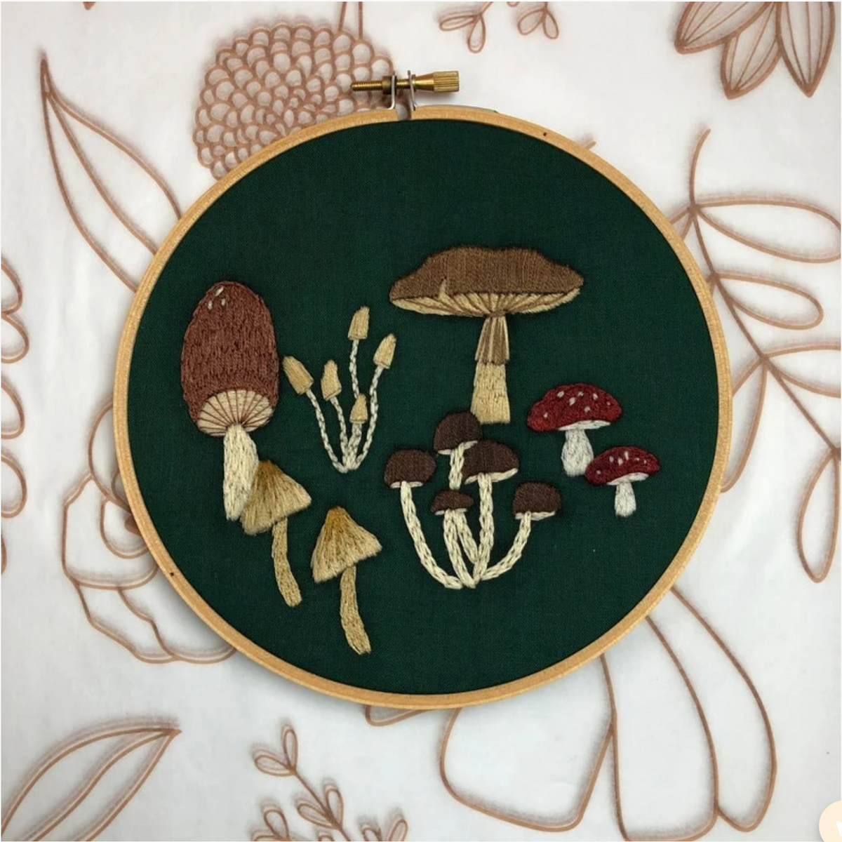 Mushroom Stick and Stitch Embroidery Patterns