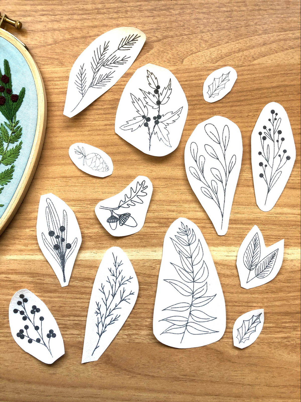 Winter Forage Stick and Stitch Embroidery Patterns