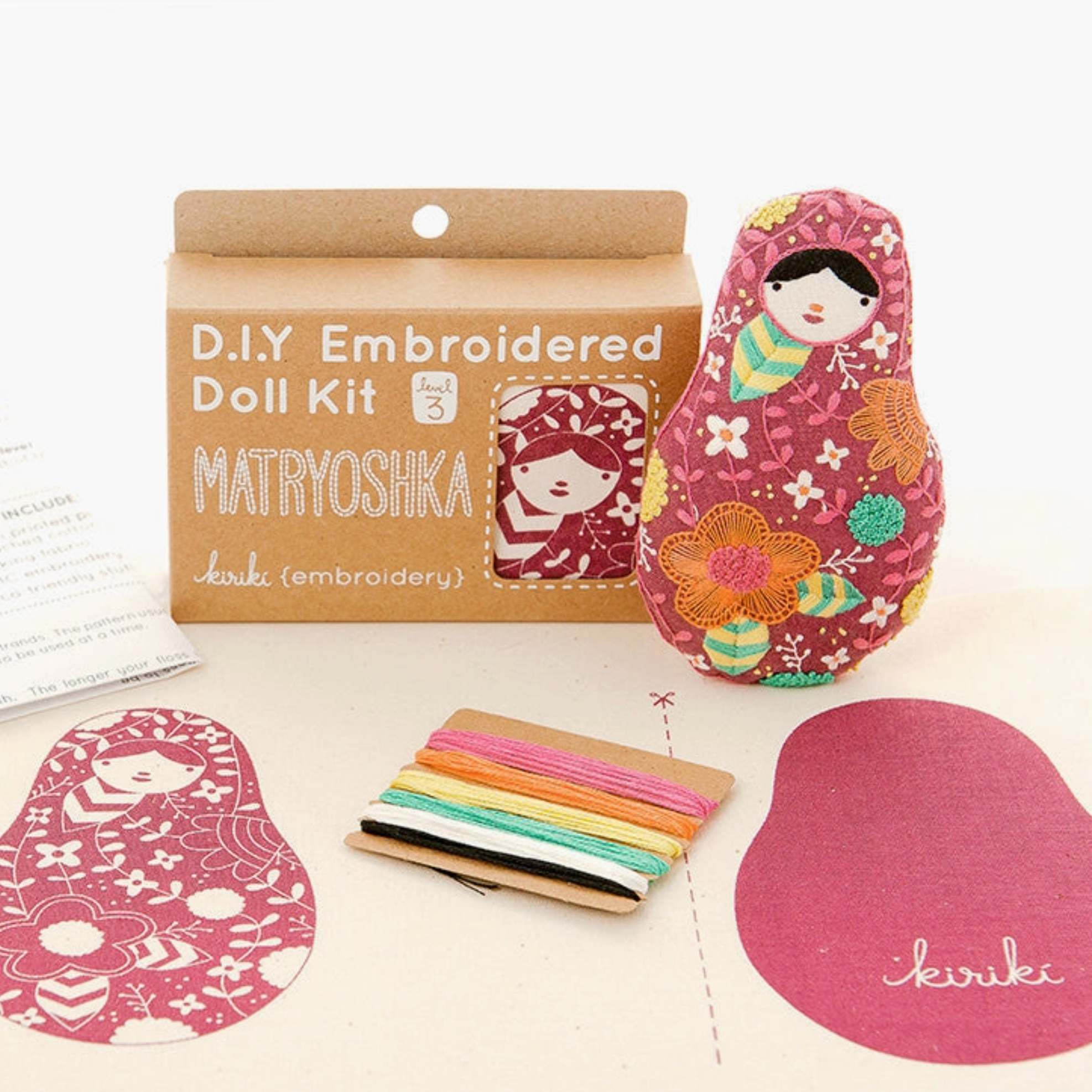 DIY Embroidery Doll Kits by kiriki press