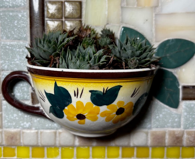 Mosaic Tea Cup Planter  Jan. 17th 1-5pm