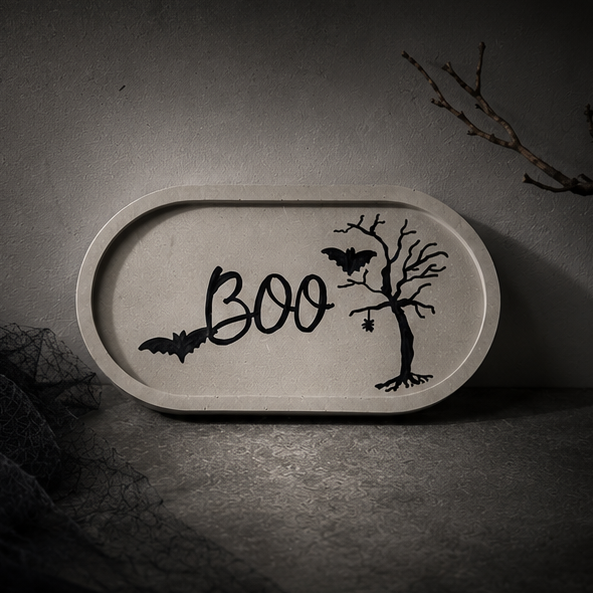 Concrete Ghost & Halloween Tray Workshop - Pour & Paint Oct 10th 6:30-8:30pm