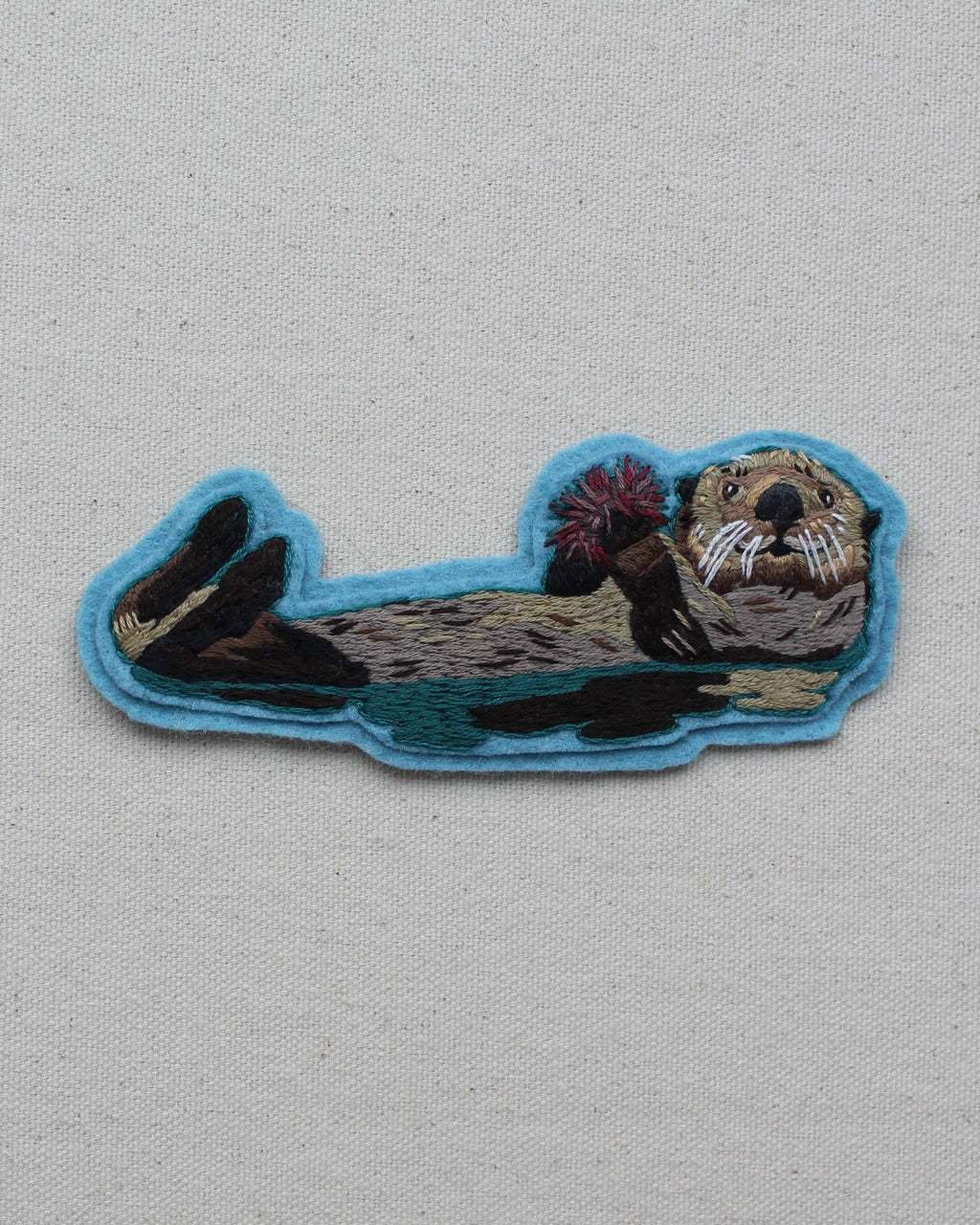 Sea Otter Embroidered Patch Kit