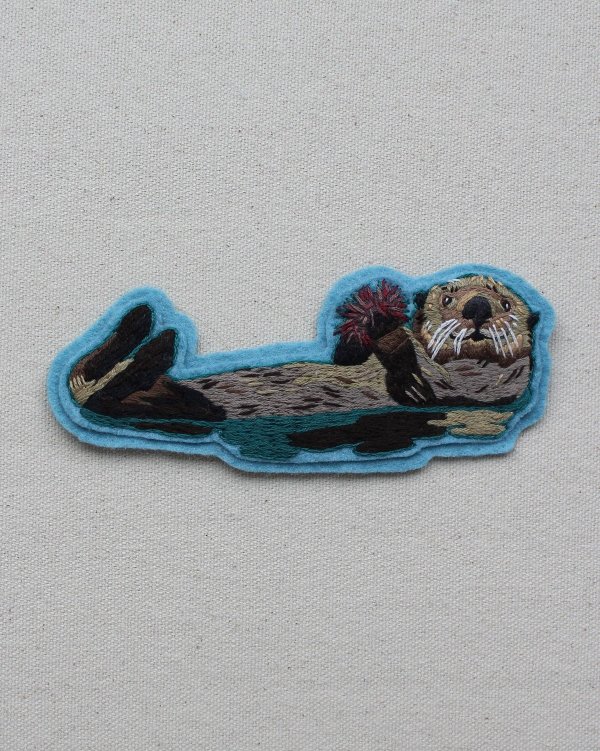 Sea Otter Embroidered Patch Kit