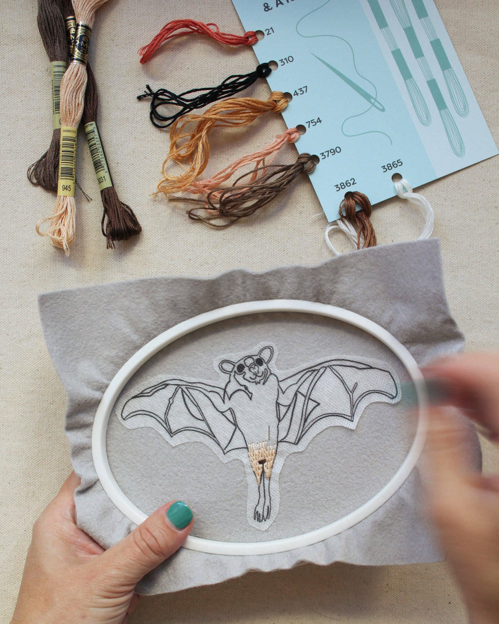Dwarf Bat Embroidered Patch Kit
