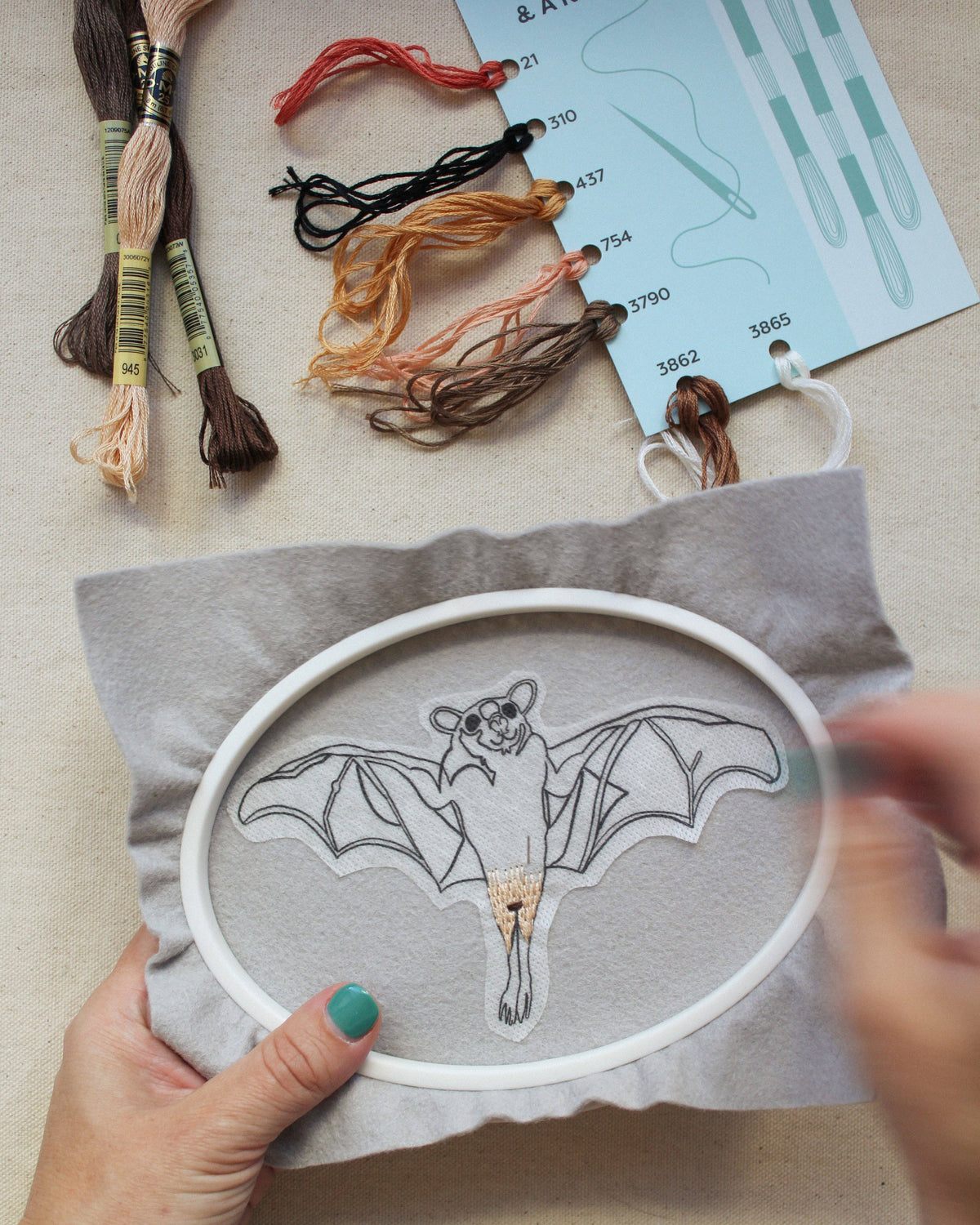Dwarf Bat Embroidered Patch Kit