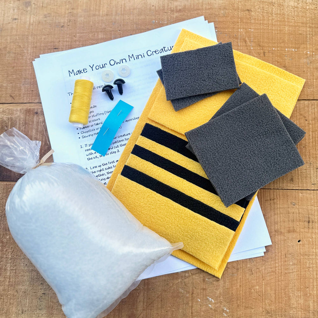 Mini Creature DIY Plush Sewing Kit - Yellow