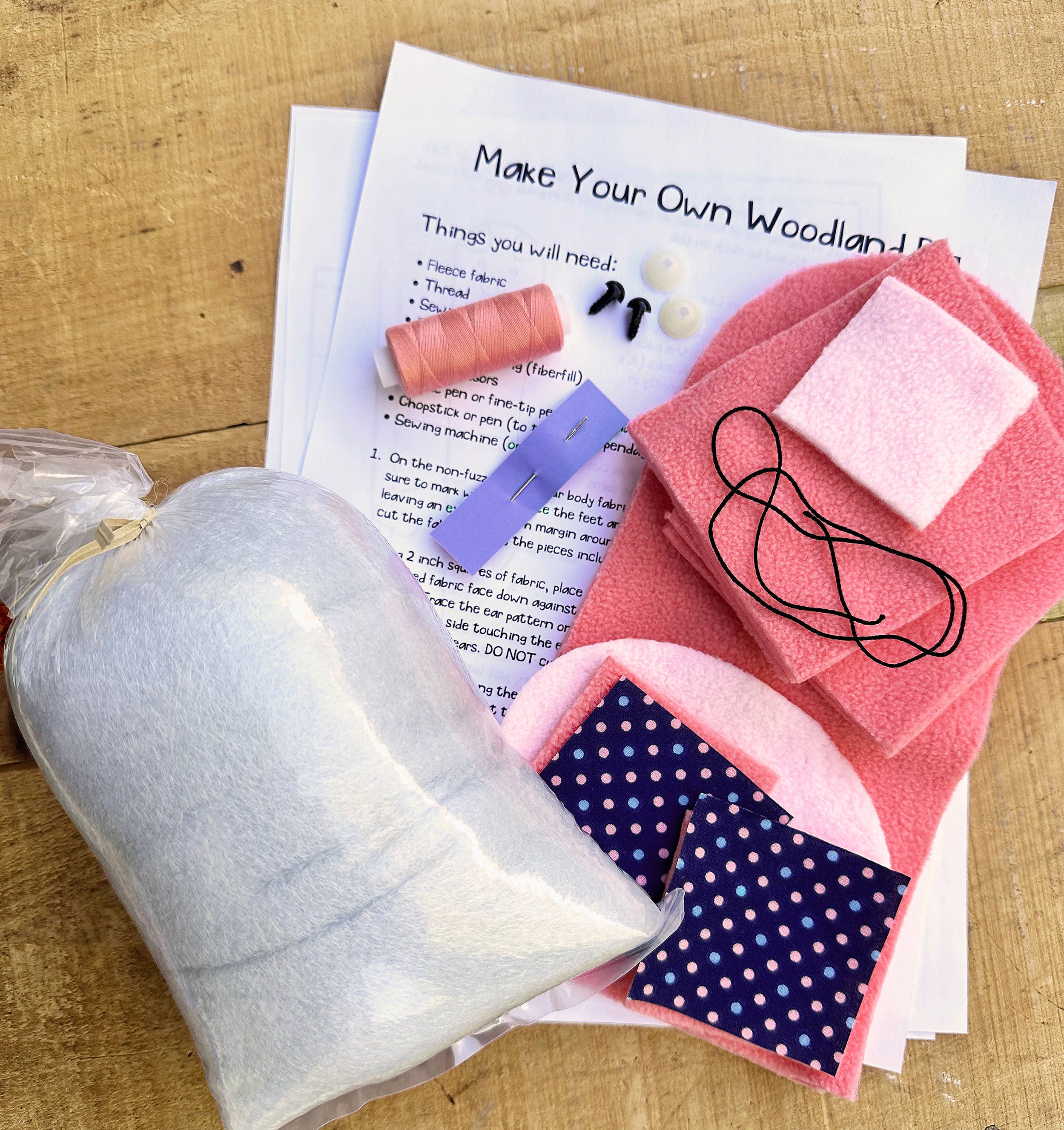 Woodland Pig DIY Plush Sewing Kit