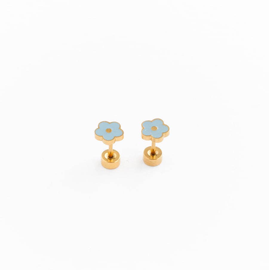 Lilac Petite Flower Earrings