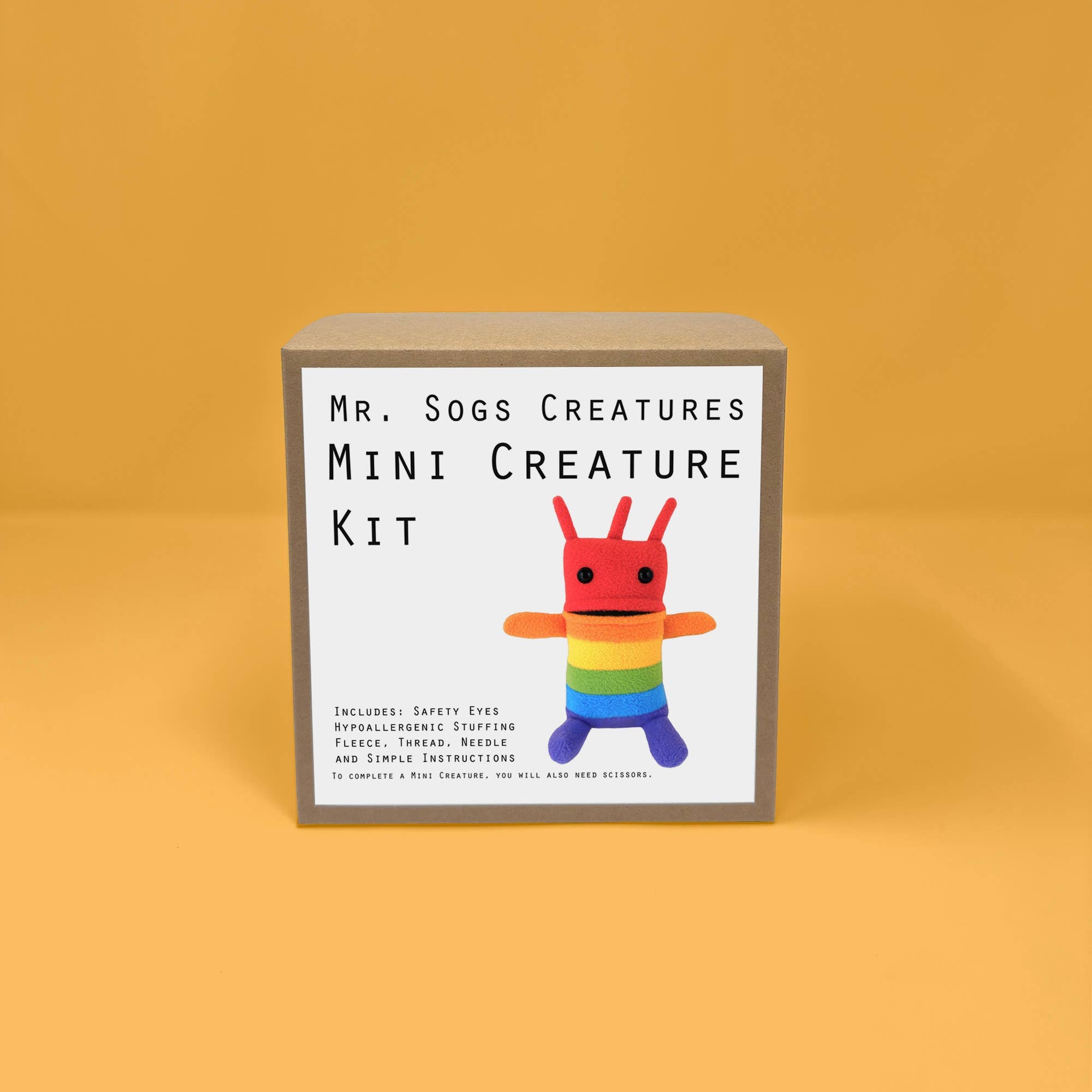 Mini Creature DIY Plush Sewing Kit - Rainbow