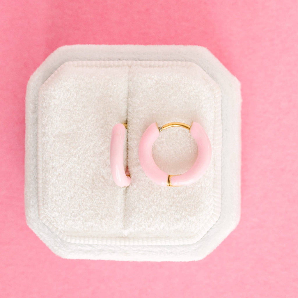 Colored Huggies Earrings