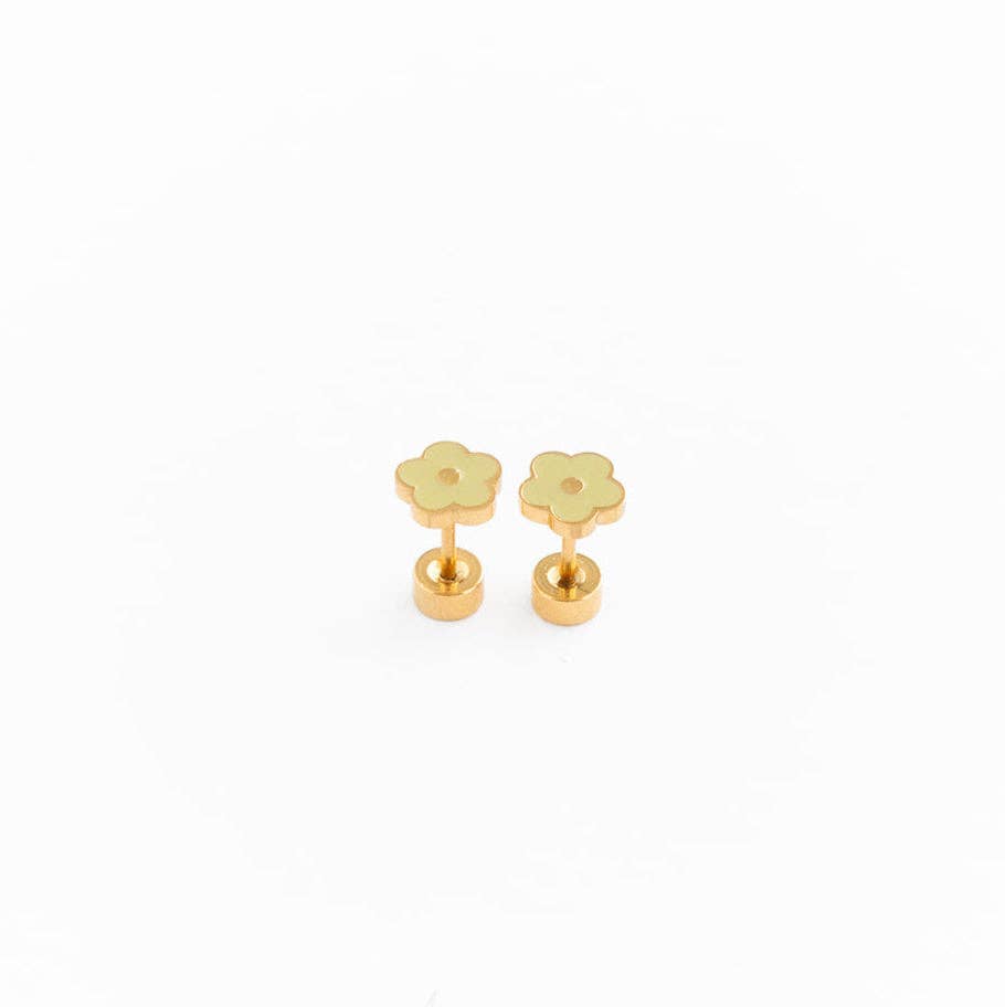 Lilac Petite Flower Earrings