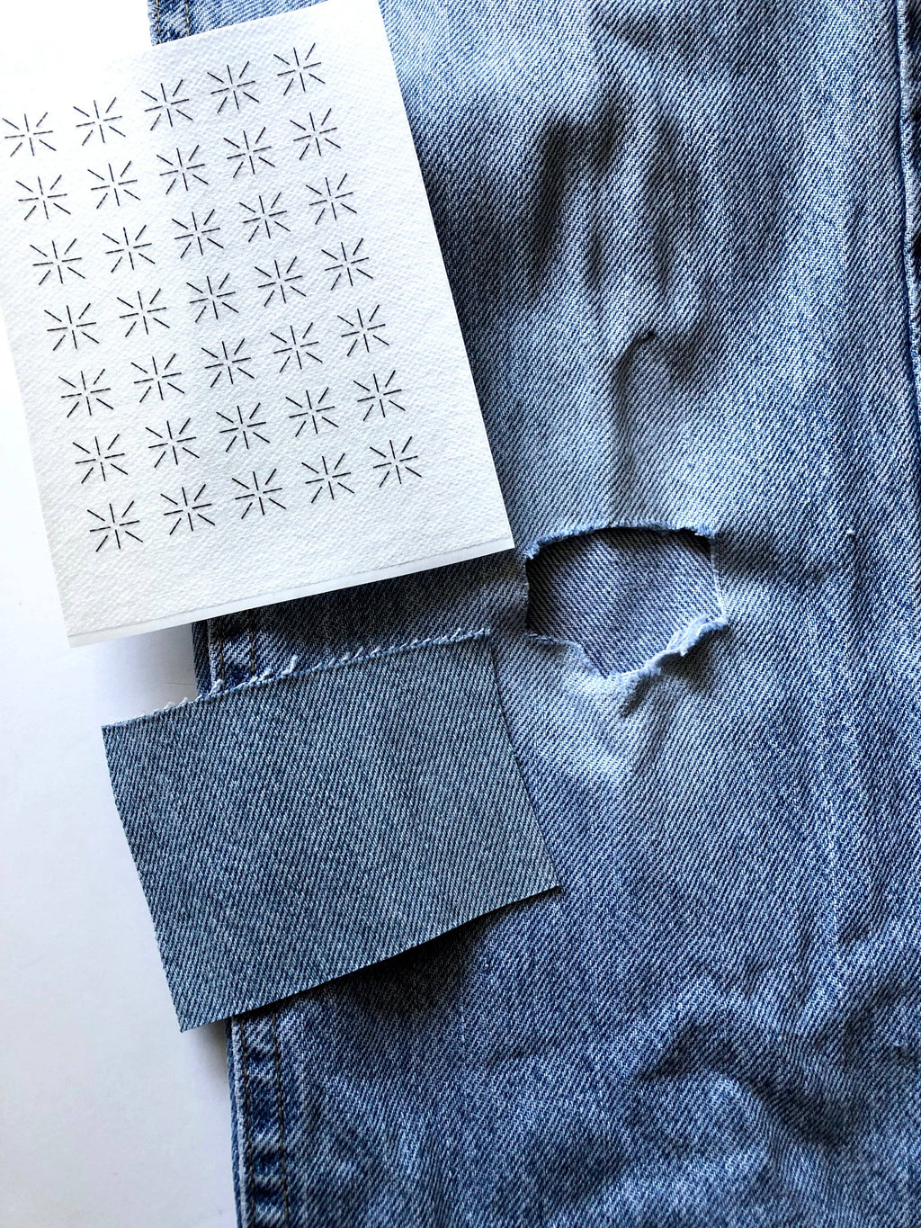 Washable Mending Patterns #1 Blue
