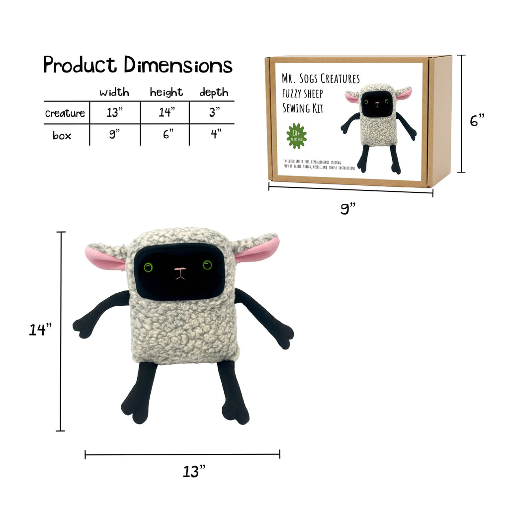 Fuzzy Sheep DIY Plush Sewing Kit