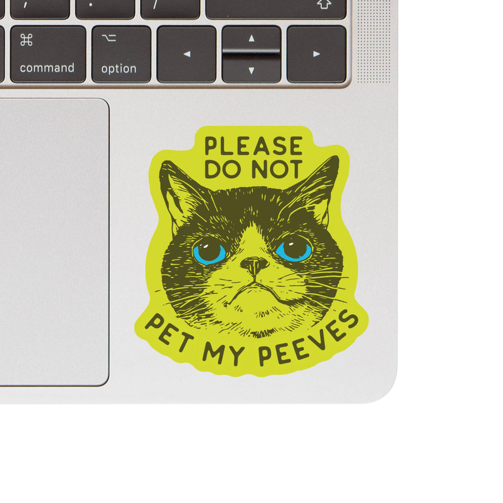 Please Do Not Pet My Peeves Cat High Quality Vinyl Sticker