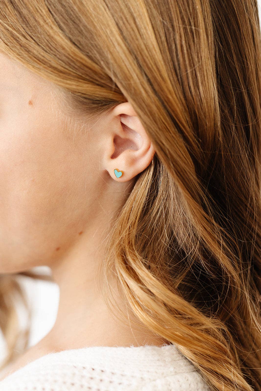 Enamel Heart Earrings