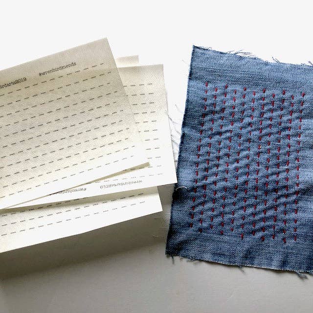 Simple Lined Sashiko Style Washable Mending Patterns