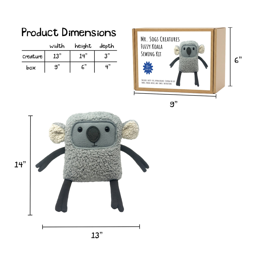 Fuzzy Koala DIY Plush Sewing Kit