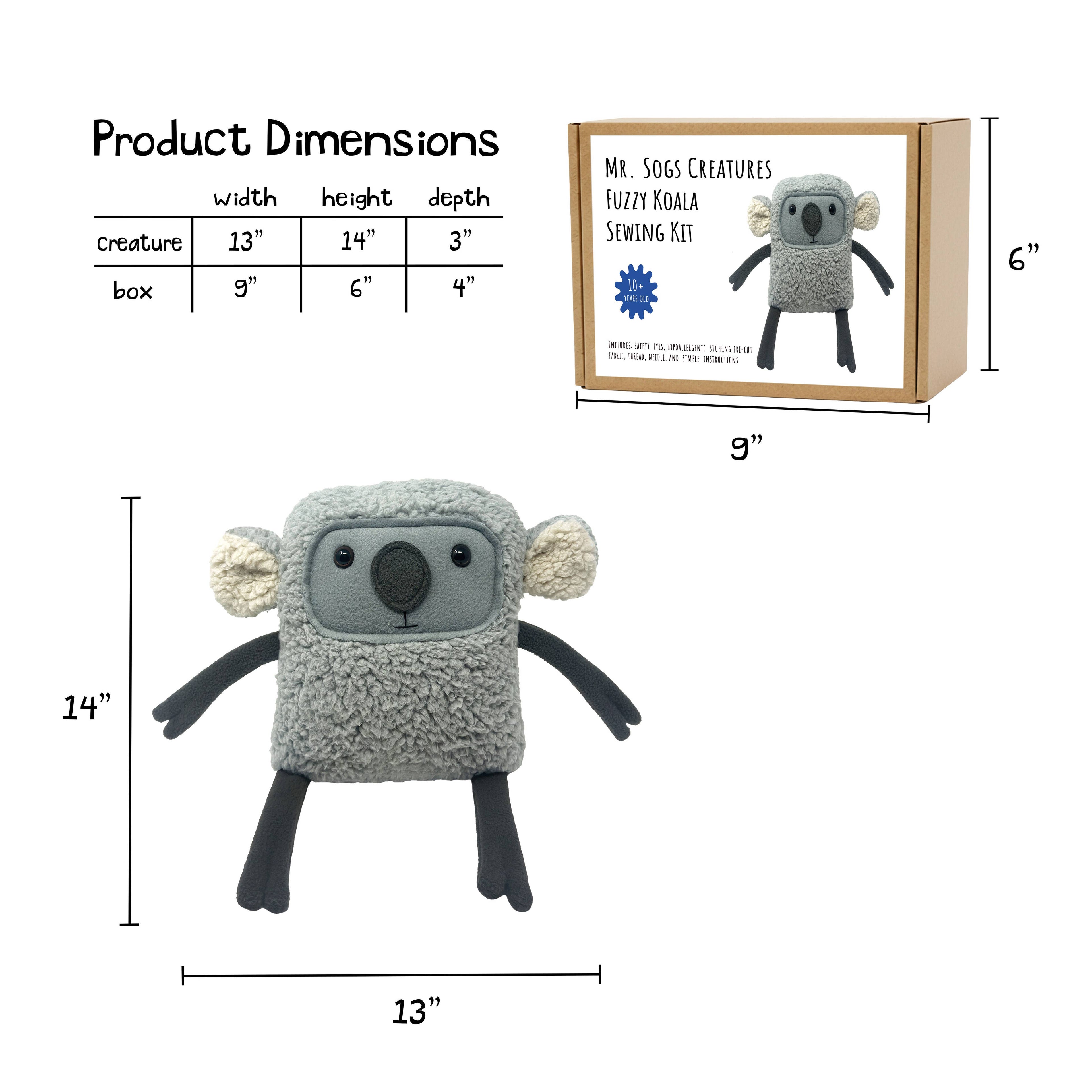 Fuzzy Koala DIY Plush Sewing Kit
