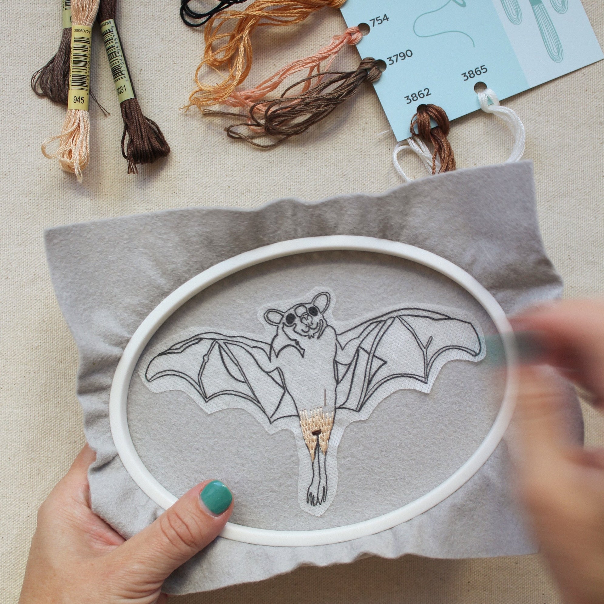 Embroider a Bat Patch March 28th, 2-4pm