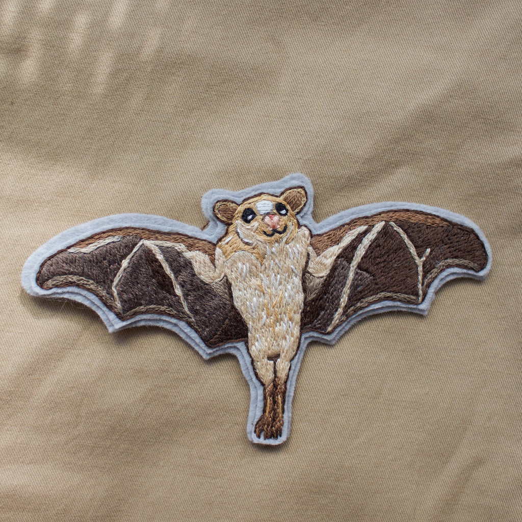 Embroider a Bat Patch March 28th, 2-4pm