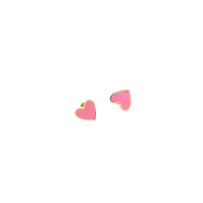 Enamel Heart Earrings