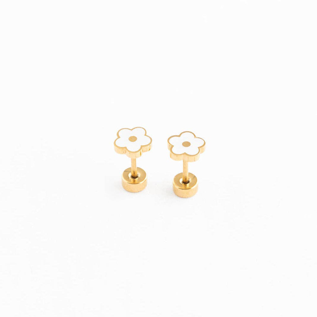 Lilac Petite Flower Earrings