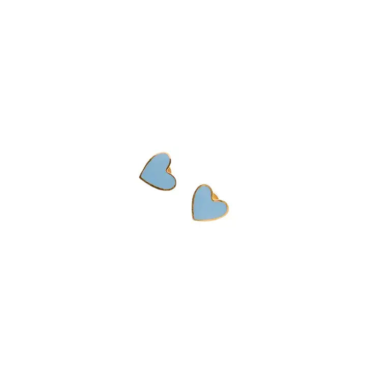 Enamel Heart Earrings