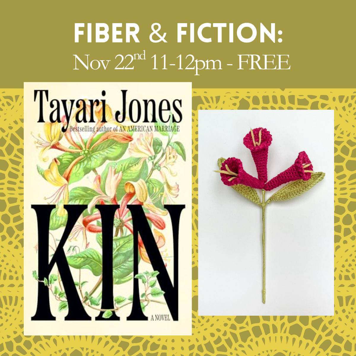 Fiction & Fiber Book Club Oct 11th